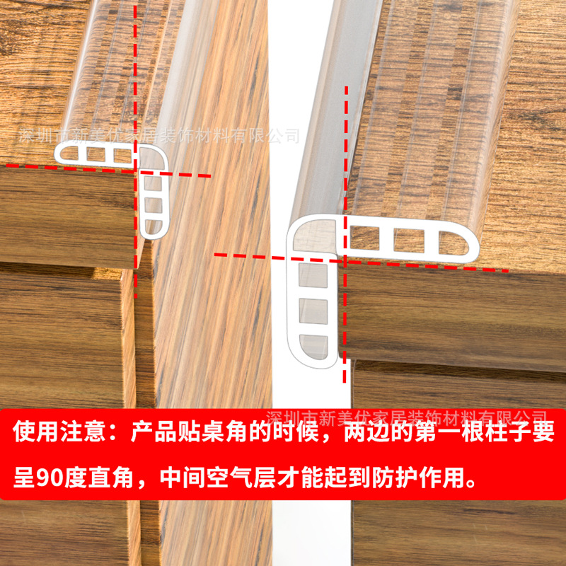 Childproof Transparent Anti-Collision Strips, Home Soft Edge Strips, Baby Corner Protection Strips, Corner Guards, Wholesale Desk Corner Stickers