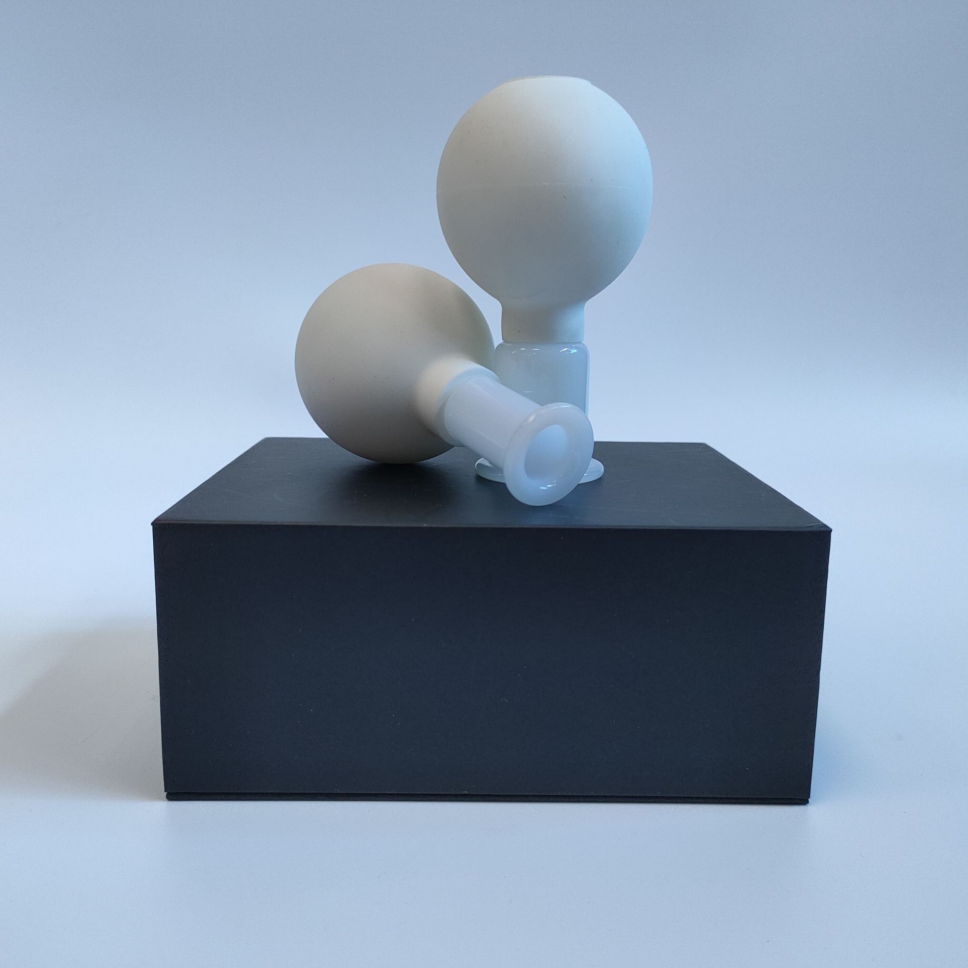 玉石白玉石玻璃拔罐器硅胶拔火罐吸球吸湿穴位走罐礼盒装罐体4号