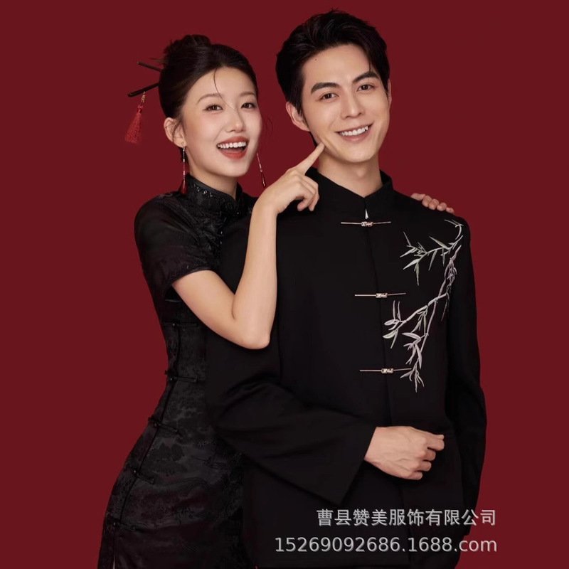 New Style Hippocampus-Themed Photoshoot, New Chinese-Style Retro Engagement Cheongsam, Personal Indoor Couple Photoshoot, Art Photography