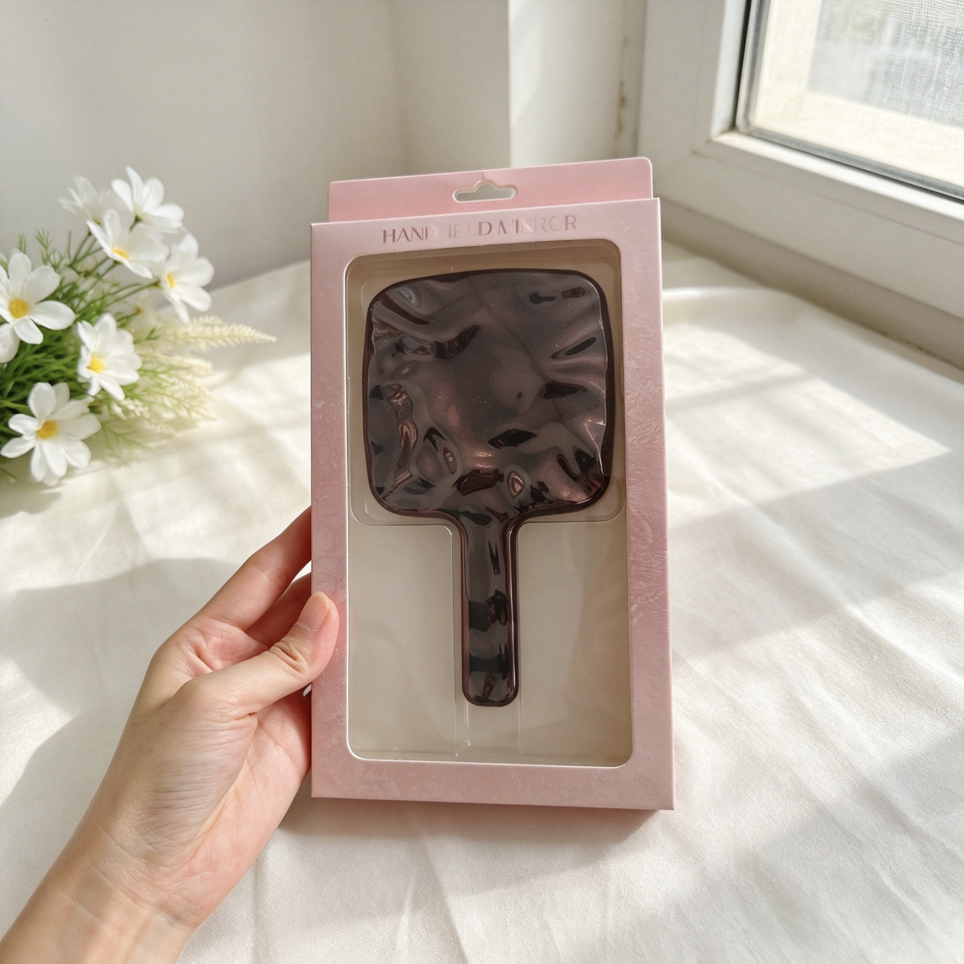 물결무늬 전기도금 블랙 선물상자 [10*17]