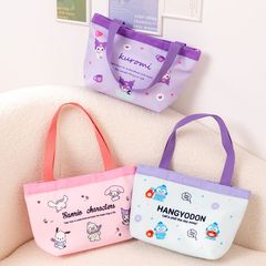 Cartoon hand-carrying canvas bag, large-capacity lunch box, lunch bag, fashionable small bag, mommy bag, environmentally friendly tote bag, storage bag