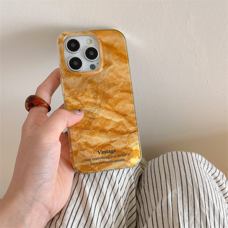 Doble capa-patrón de papel de aluminio dorado-dx