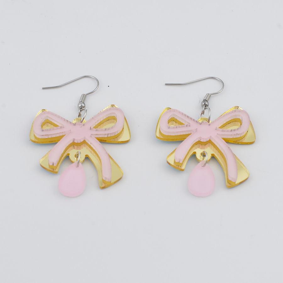 Fuchsia earrings with bow