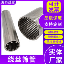 不锈钢纯圆绕丝筛管砂磨机缝隙滤网楔形缠丝滤水管水泵过滤管