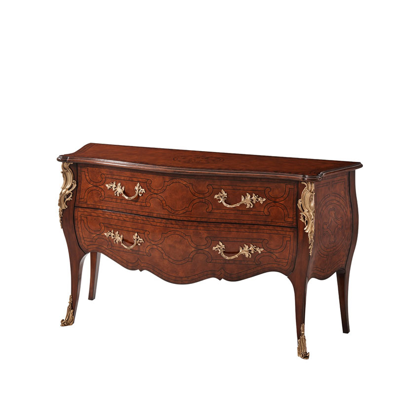 Solid Wood Entryway Cabinet, English-style Alexander Carved Storage Decorative Cabinet, European Palace-style Neo-classical Hand-painted Sideboard