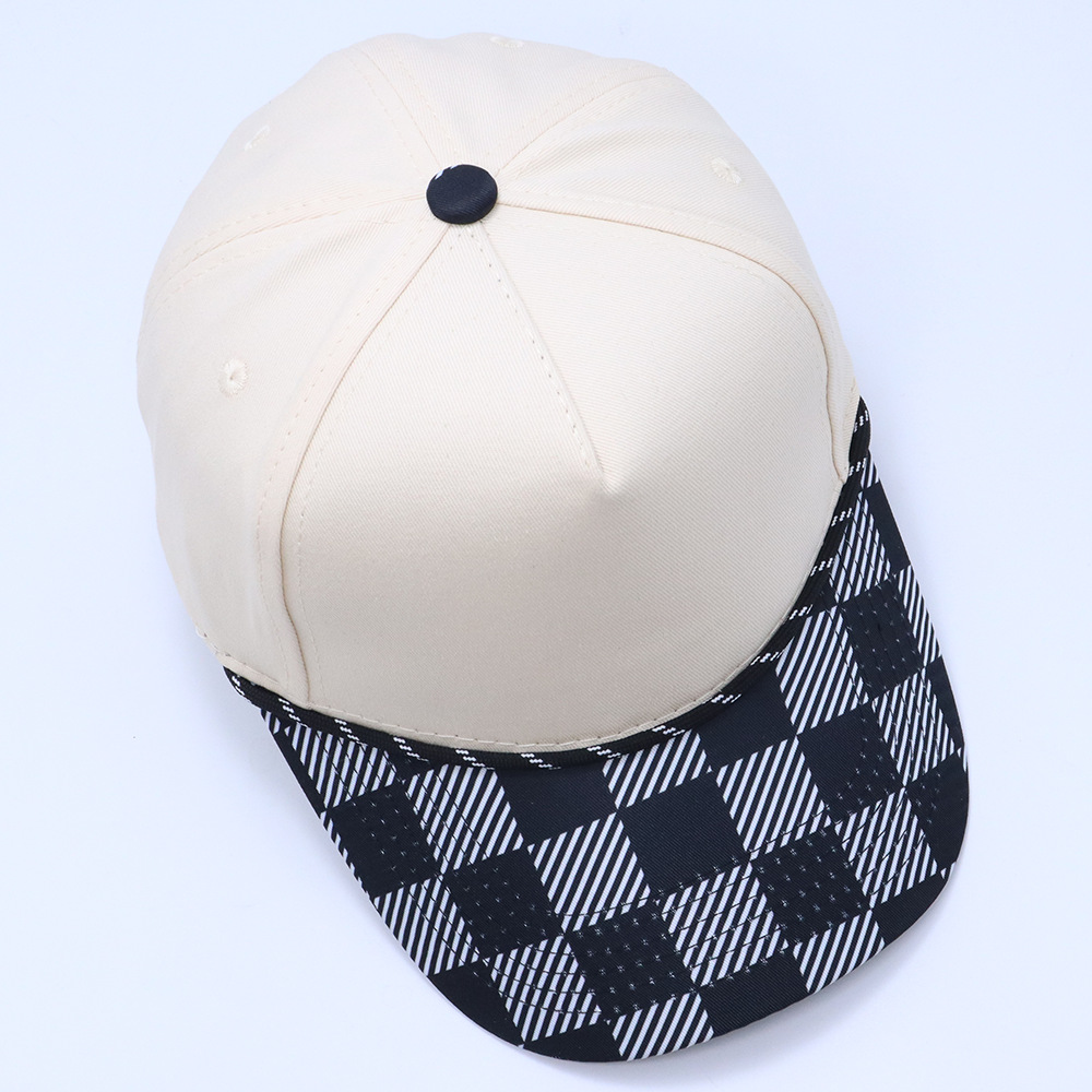 Modieuze dames baseballcap five panel in colorblock stijl_voghion.com