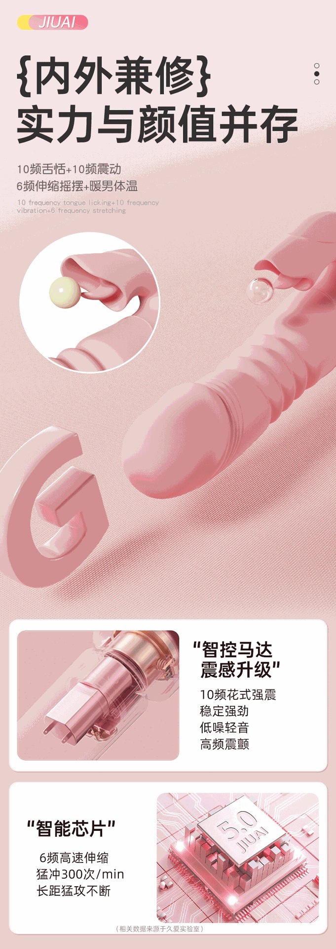 G-Spot Vibrator with Telescopic Adjustment, Rechargeable Silicone Design, Red — detail image 10