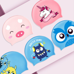 兒童泳帽男童女童新款帽子長發防水不勒頭可愛訓練專業加大游泳帽