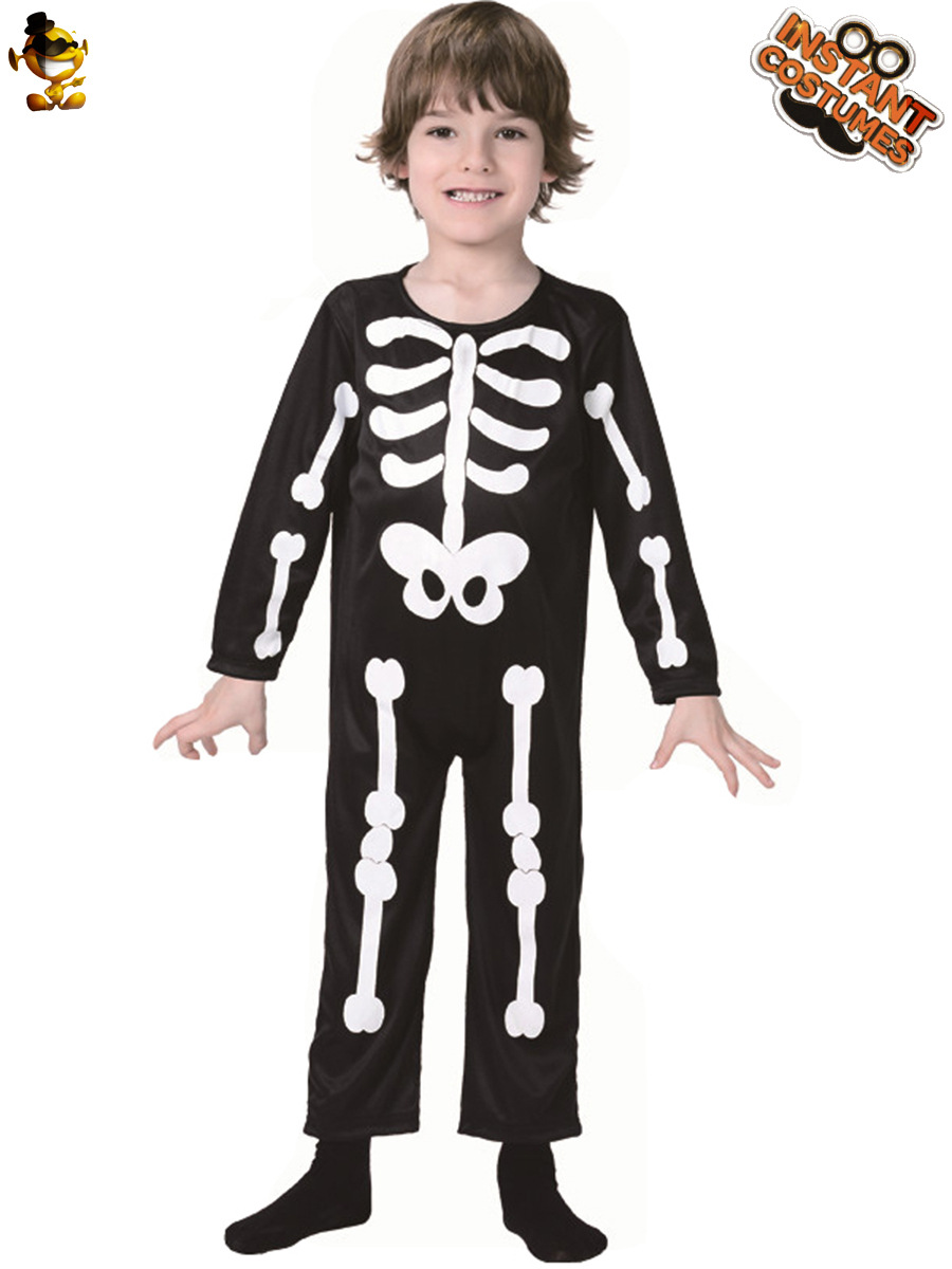 Halloween carnaval Fantasma de los niños mono de hueso horror traje de rol traje de escenario traje de rendimiento image 1