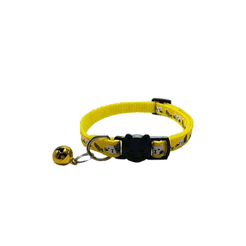 2024 nuevos productos de 1cm lindo gato pequeño pez de dibujos animados collar con campanas collar anti-perdida collar decoración de botón de gato