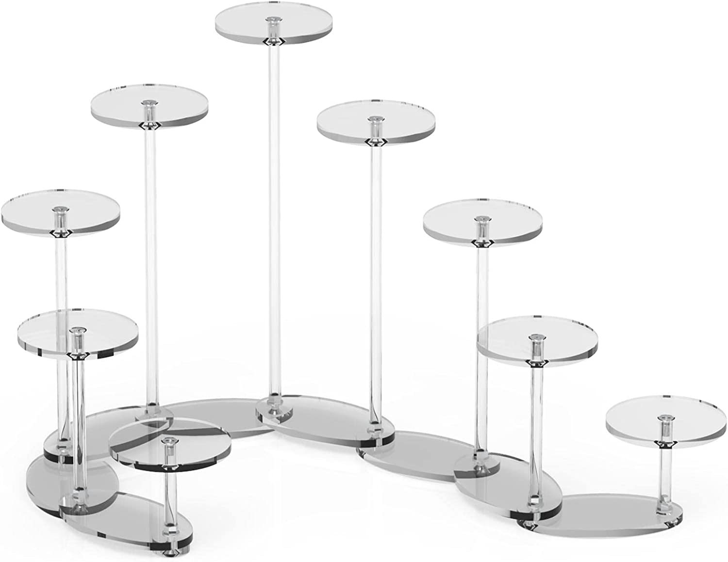 3mm亚克力9层旋转展示架手办展示架指甲油展示架纸杯蛋糕展示架