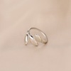 Fashionable adjustable one size ring stainless steel, accessory heart shaped, European style, simple and elegant design