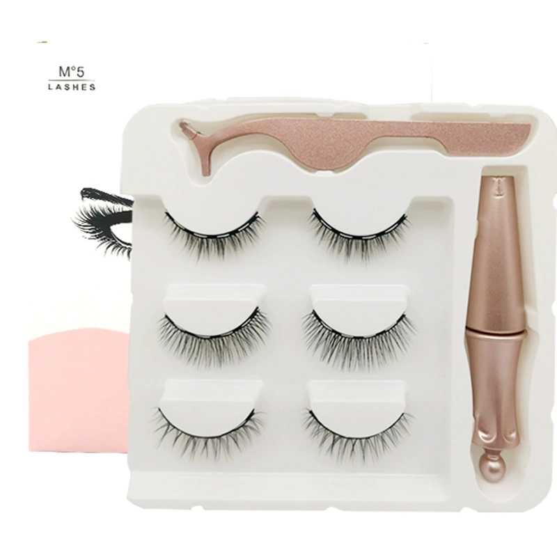 False eyelashes, magnetic set for eyelashes, natural makeup, for every day