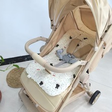 新款婴儿推车垫纯棉绉布遛娃车垫宝宝餐椅豆豆棉坐垫保暖四季通用