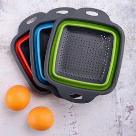 又遇大厨方形折叠沥水篮漏水篮水果篮洗菜篮家居果篮创意收纳