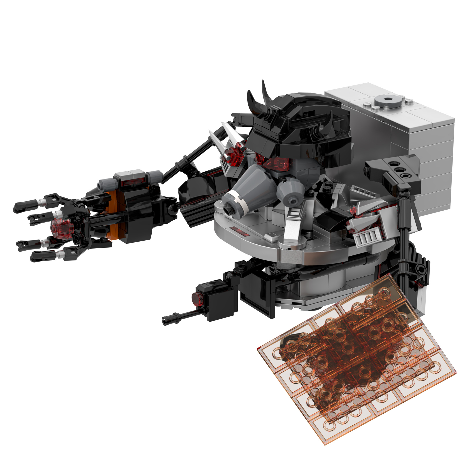 迷宫巫兼容乐高小颗粒积木马桶人大战监控人桌摆游戏