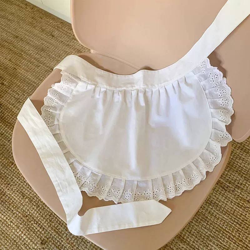 Lolita горничная фартук милая принцессы стиль фартук мягкая девушка Лолита ежедневный нагрудник китайский маленький шеф-повар фартук