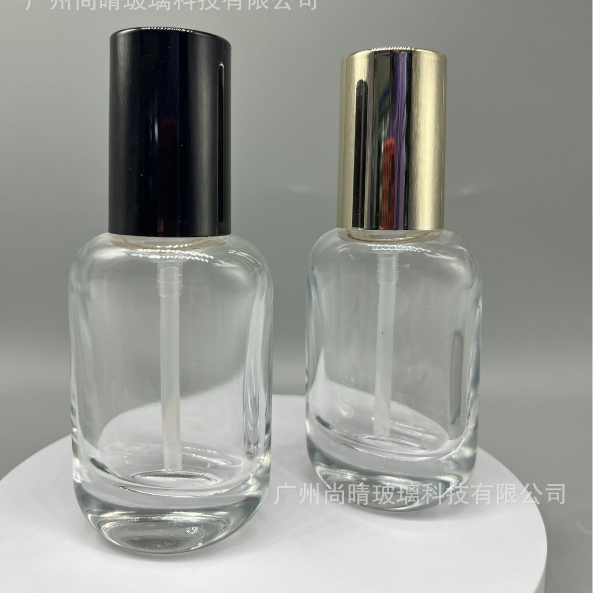 Fabricante de cinco piezas de la botella de cristal del espray de los cosméticos 120ml/100ml/40ml/50g/30g en fuente común