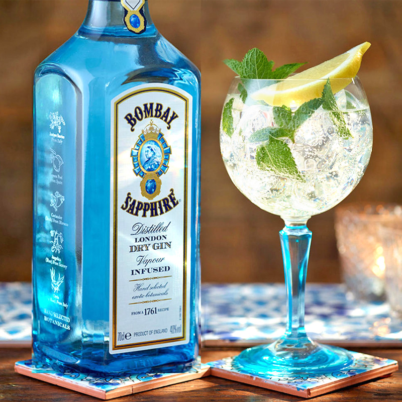 行貨 孟買藍寶石金酒基酒750ml杜松子酒雞尾酒基酒調酒洋酒