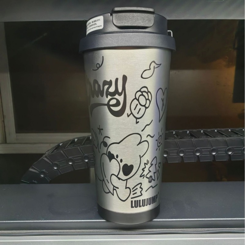 时尚铃兰咖啡杯卡通不锈钢保温杯 高颜值车载便携吸管水杯礼品网|undefined