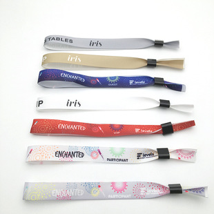 Disposable Satin Ribbon Wrist Strap Thermal Transfer logo Concert Recognition Wrist Strap Wholesale