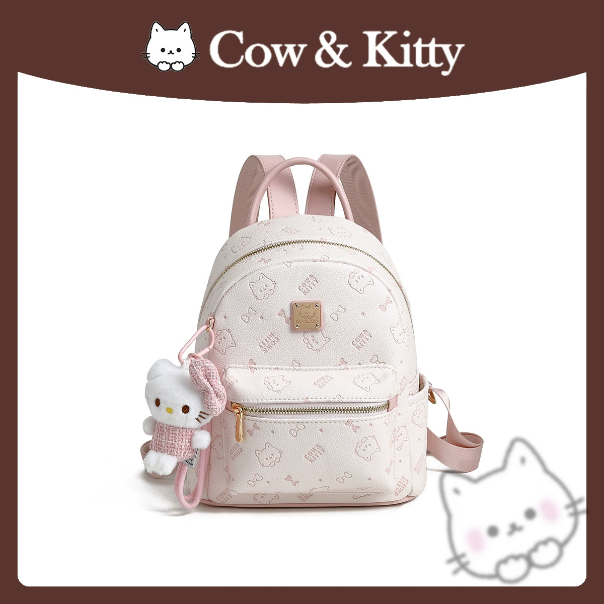Hello Kitty, рюкзак, оригинальный вместительный дизайнерский сумка через плечо, для импорта, тренд сезона