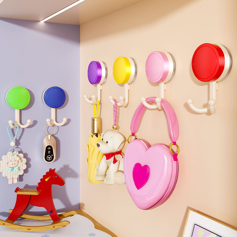 Dopamine Suction Cup Hook, No-Drill, Strong Adhesive for Heavy-Duty Use, Suitable for Entryway or Behind the Door, for Hanging Keys or Hats