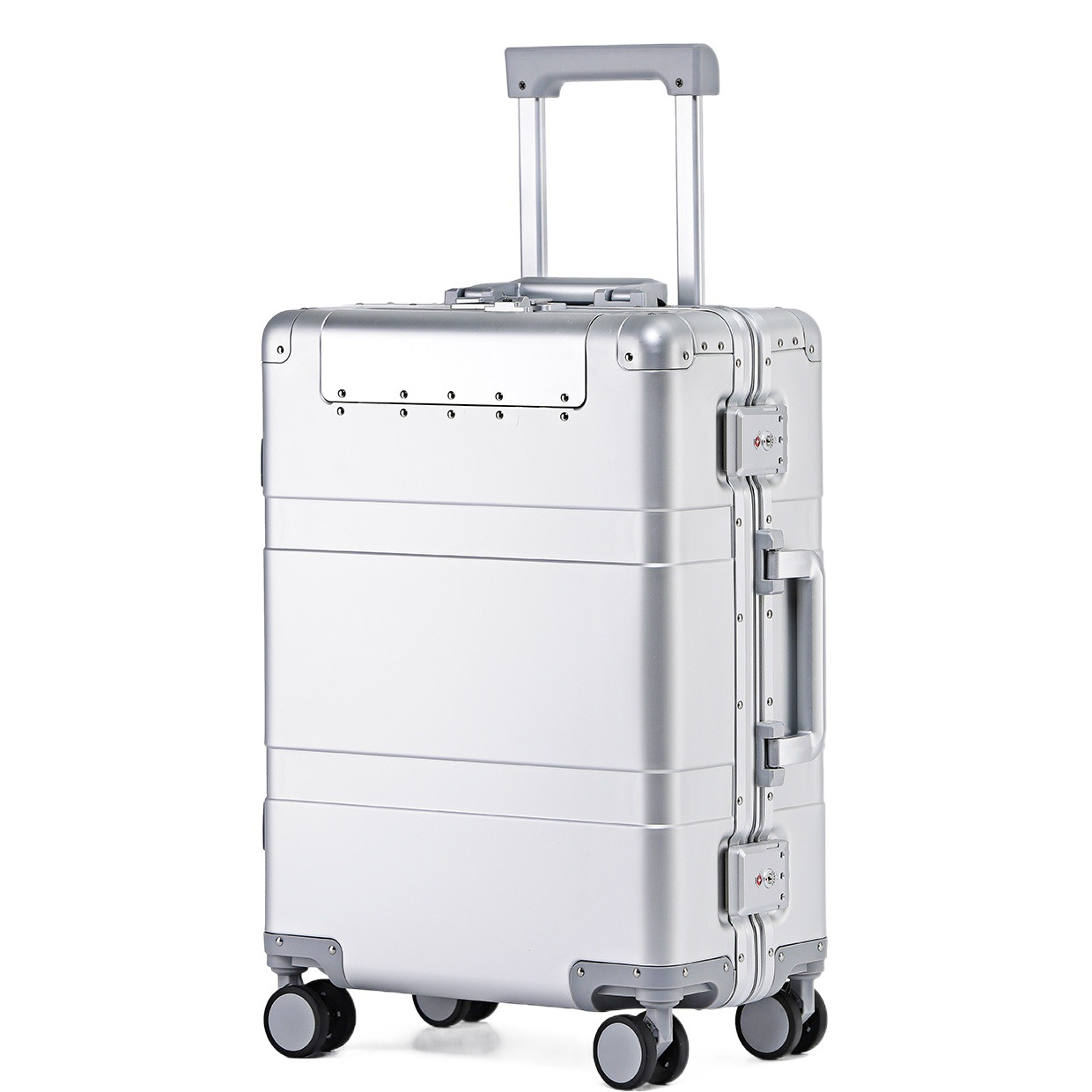 Equipaje abierto de aleación de magnesio de aluminio Equipaje de gama alta de 20 pulgadas Caja de metal de carro de negocios de 24 pulgadas