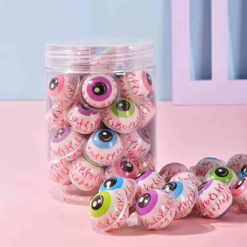 Жевательные конфеты в форме глаза с фруктовым соком для детей, оптом, фруктовые жевательные конфеты в форме глаза на Хэллоуин