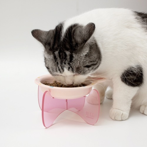 NianGao Characteristic Single-Ear Flying Saucer Bowl Cat Bowl Dog Bowl Ceramic Cute Ins Canned Wet Food Bowl