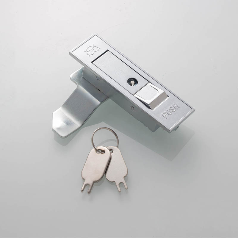 Hengzhu MS503 button bounce lock distribution cabinet lock industrial equipment door lock zinc alloy flat electric box lock