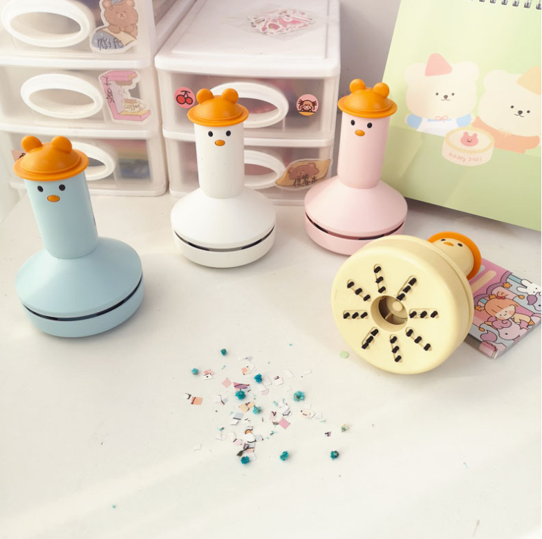 迷你卡通吸尘器书桌学生键盘小型便携充电款吸毛发橡皮屑桌面清洁|ms