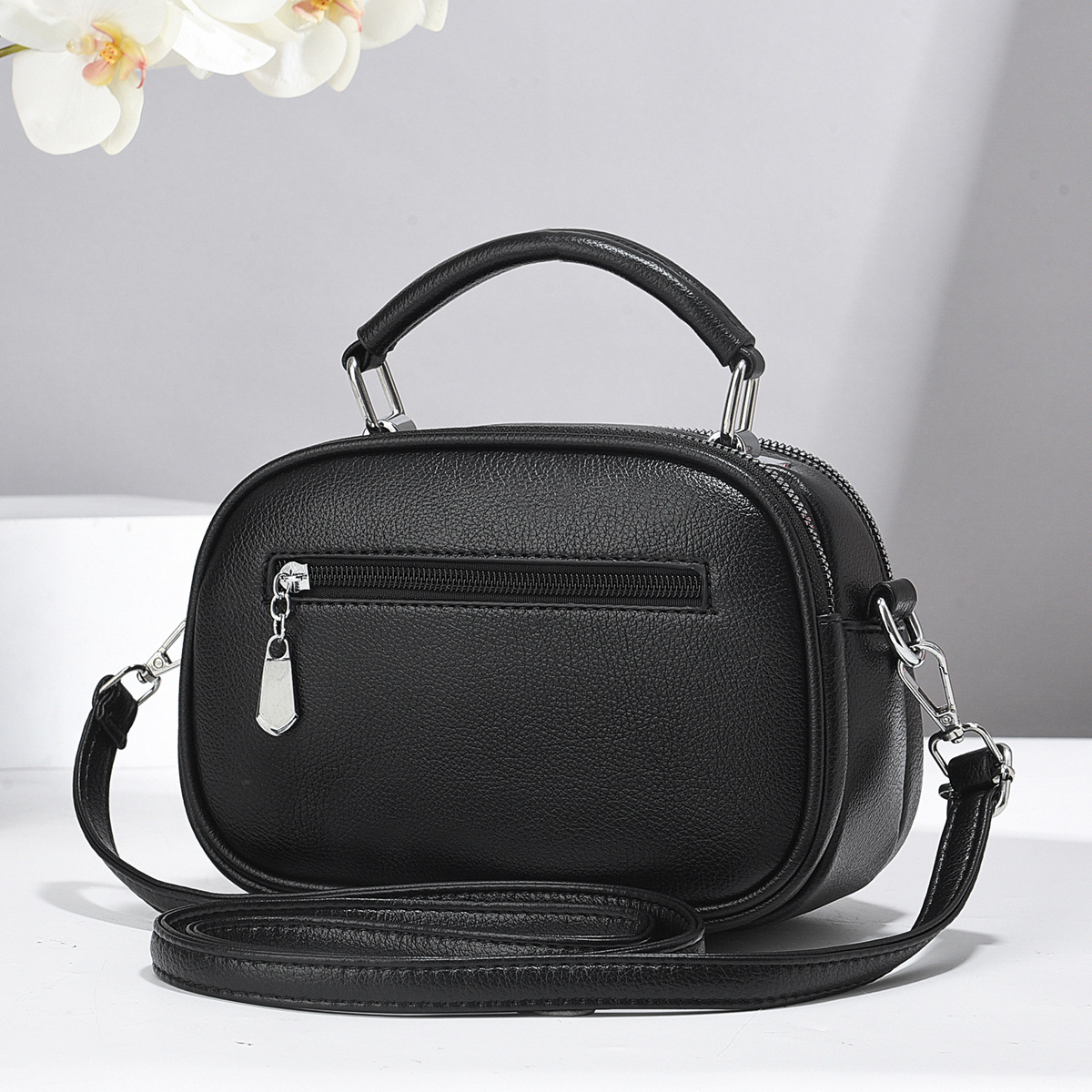 Bolso ruso mini bolso redondo bolso de mano bolso de moda bolso de hombro de mujer simple bolso de mujer