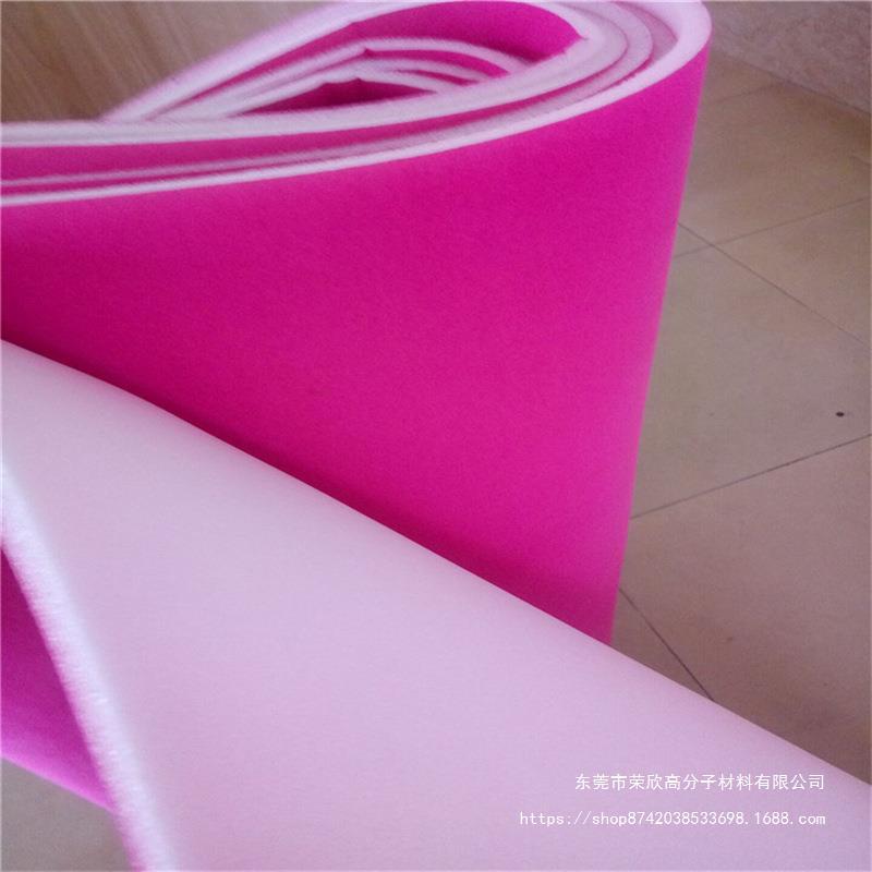 供应双面绒布复合海绵贴内衬盒黑色短绒毛布料海绵广东填充