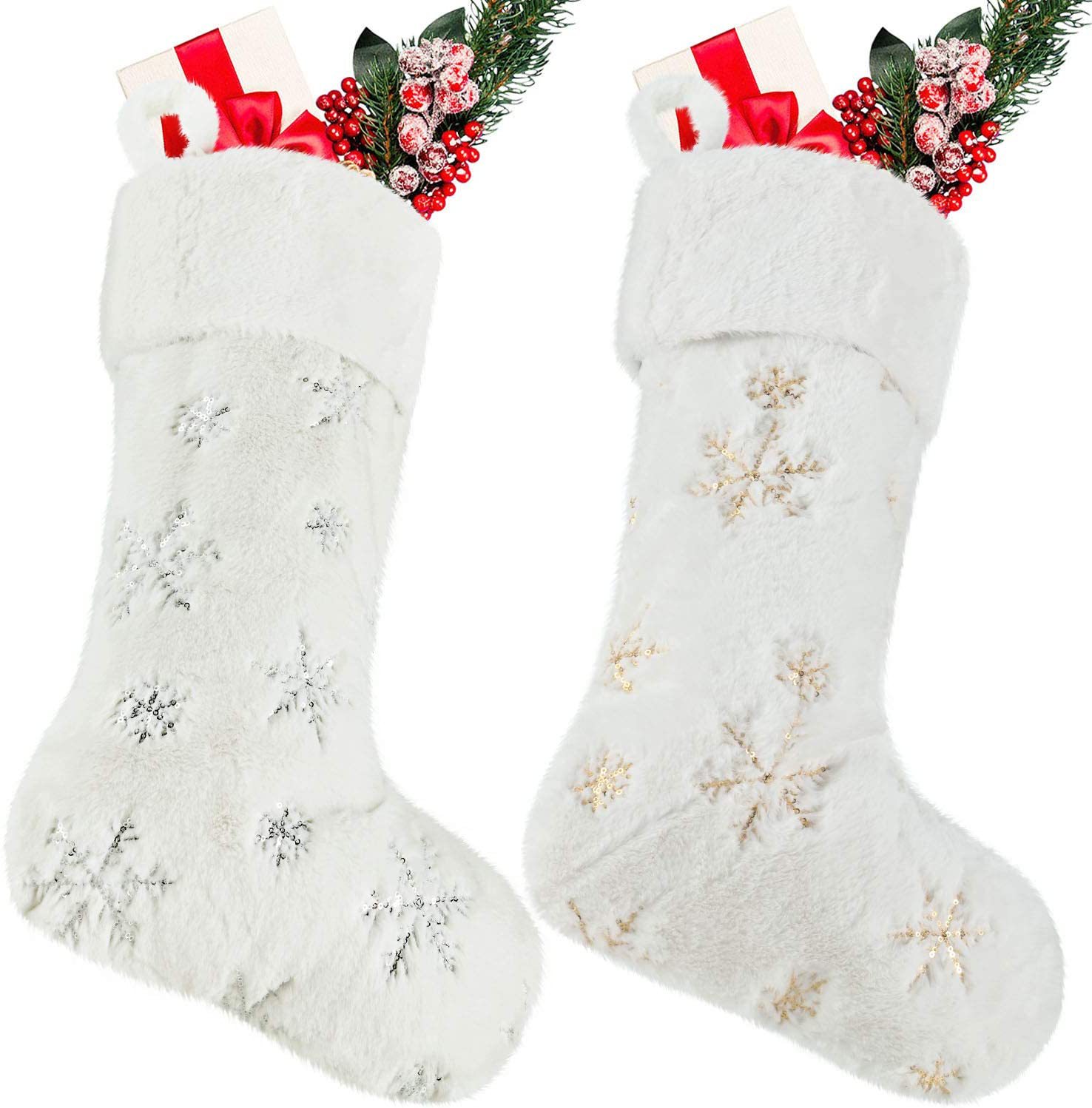 Christmas Fashion Snowflake Polyester Party Christmas Socks display picture 2