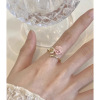 Brand mountain tea, one size small design advanced ring, sophisticated enamel, high-quality style, on index finger