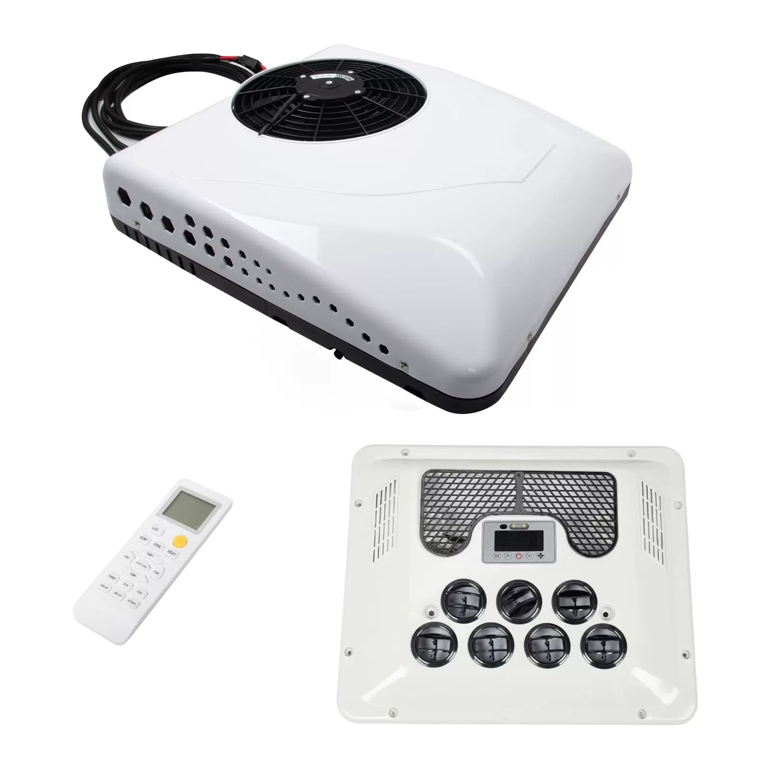 轻卡专用驻车空调一体机12V24V顶置一体变频空调冷热一体汽车电动