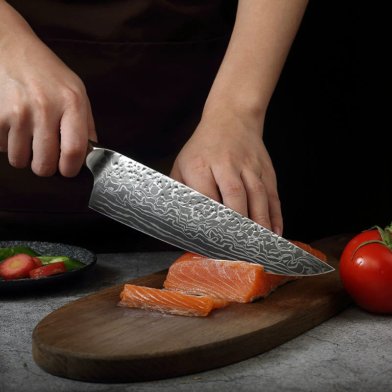 Фабричный владелец кухня кухня кухня кухня кухня суши нож из нержавеющей стали лазерная лазерная заточка кухонный нож