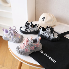 女童运动鞋2025春秋季新款儿童老爹鞋小童休闲鞋子轻便软底防滑