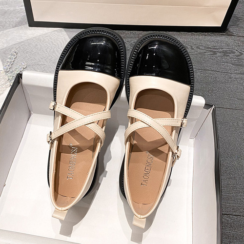 【Suyin Yin Style】Moreau Garden _ Retro Round Head Cross Strap Thick Sole Mary Jane Women's Shoes