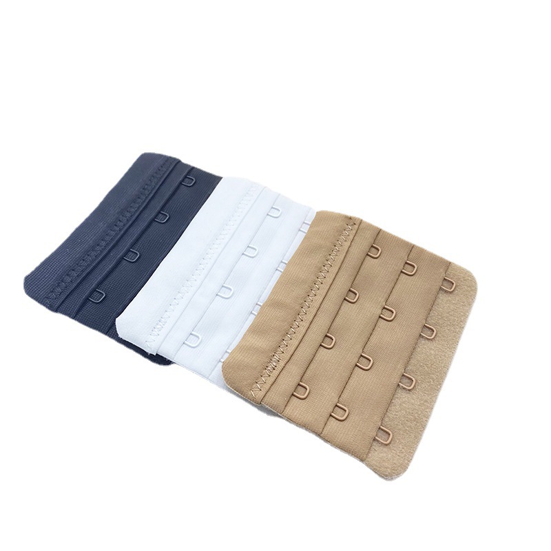 Bra accessories 7.6cm three rows and four buttons nylon adjustable extension buckle underwear extension buckle with hook back buckle