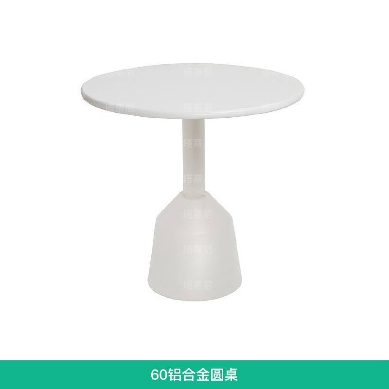 Conjunto de mesa y sillas de ratán para patio y jardín, mesa redonda impermeable y resistente al sol para balcón, muebles de aleación de aluminio. image 7