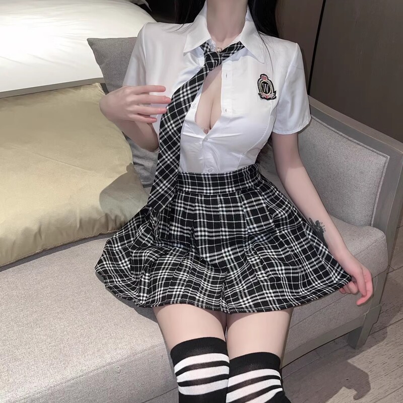 Sexy Lingerie Uniform, Temptation, Sexy Bachelor's Uniform, Plaid Tie Split, Pure Japanese and Korean Campus Uniform Role Play Sexy Lingerie Uniform, Temptation, Sexy Bachelor's Uniform, Plaid Tie Split, Pure Japanese and Korean Campus Uniform Role Play