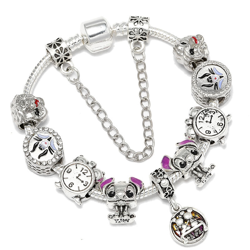 Panjia Diy cartoon beaded charm bracelet cross-border supply factory direct wholesale Mickey Mouse bracelet wholesale Panjia Diy cartoon beaded charm bracelet cross-border supply factory direct wholesale Mickey Mouse bracelet wholesale