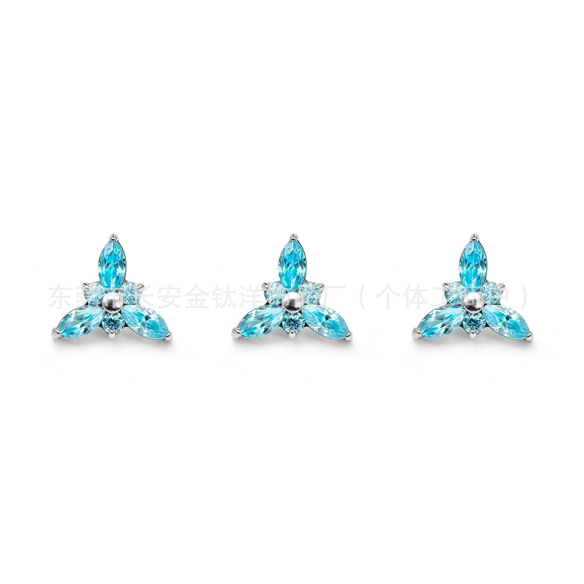 Pointed titanium steel lip stud product view