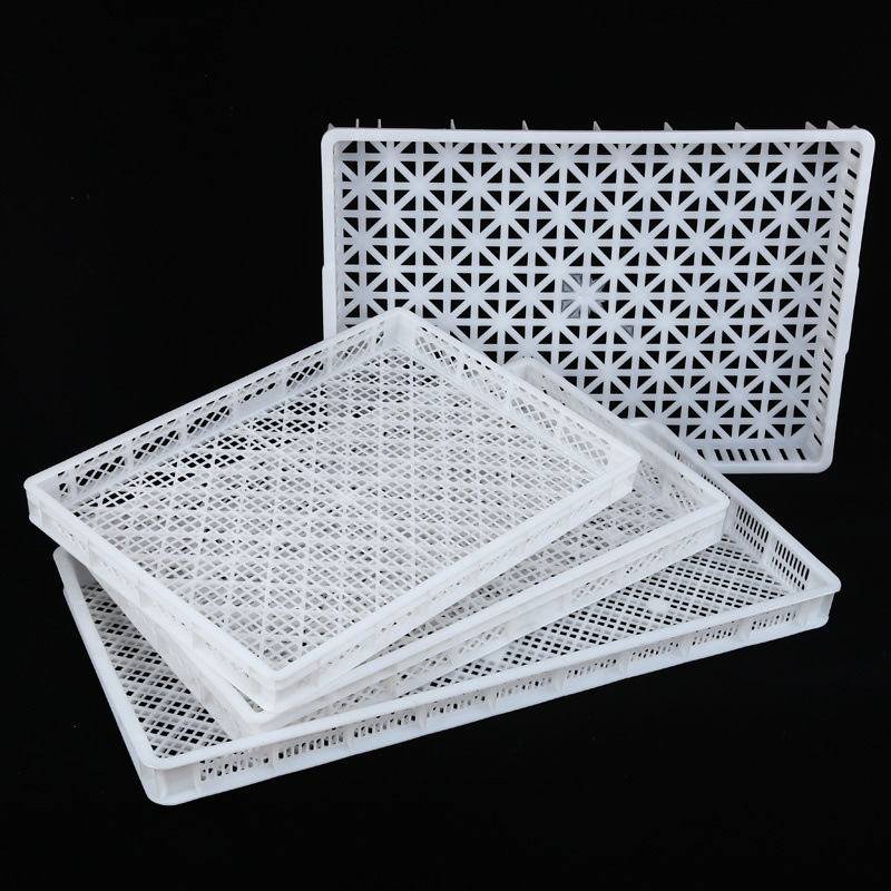 Plastic single -frozen frozen plate rectangular sieve -grade cold storage artifact drying light basket quick frozen drying tray 4