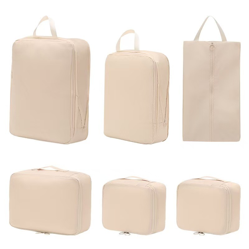 Beige six-piece compression storage bag (memory cloth)