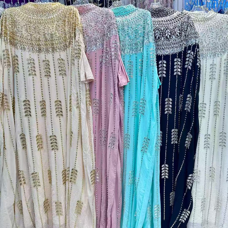 Cross-Border Heavy-Duty Sequined Beaded Dress for Women 2025 New Loose Long Dress