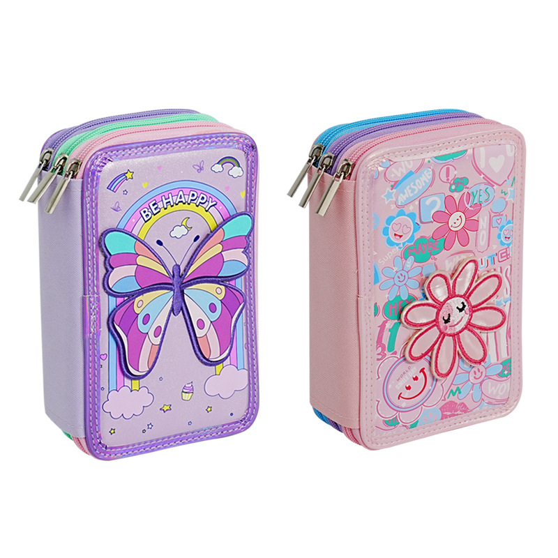 Bolsa de lápiz de arte a prueba de caídas a prueba de choque bolsas de lápiz de color bolsas de lápiz coreanas de papelería para niñas caja de lápiz