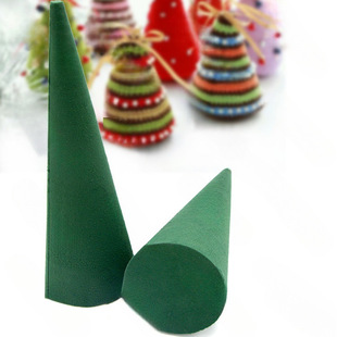 Christmas Tree Flower Mud Desktop Flower Mud Cylindrical Cone Flower Mud Shaped Wedding Arrangement Handmade Tower Flower Mud